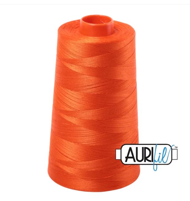 Aurifil Mako 50wt Cotton Thread Cone - 1104 Neon Orange