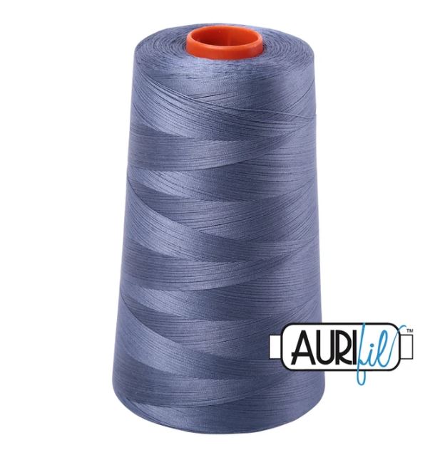 Aurifil Mako 50wt Cotton Thread Cone - 1248 Dark Grey Blue