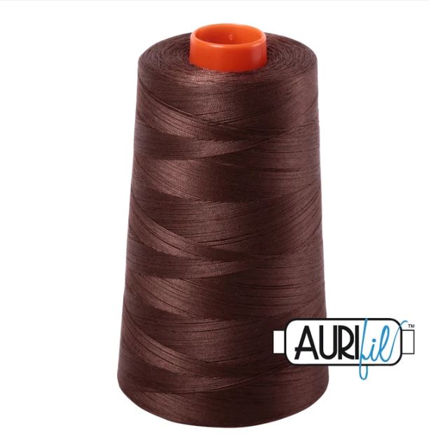 Aurifil Mako 50wt Cotton Thread Cone - 1285 Medium Bark