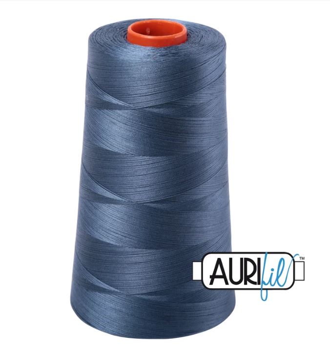 Aurifil Mako 50wt Cotton Thread Cone - 1310 Medium Blue Grey