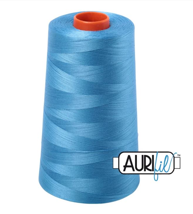 Aurifil Mako 50wt Cotton Thread Cone - 1320 Bright Teal