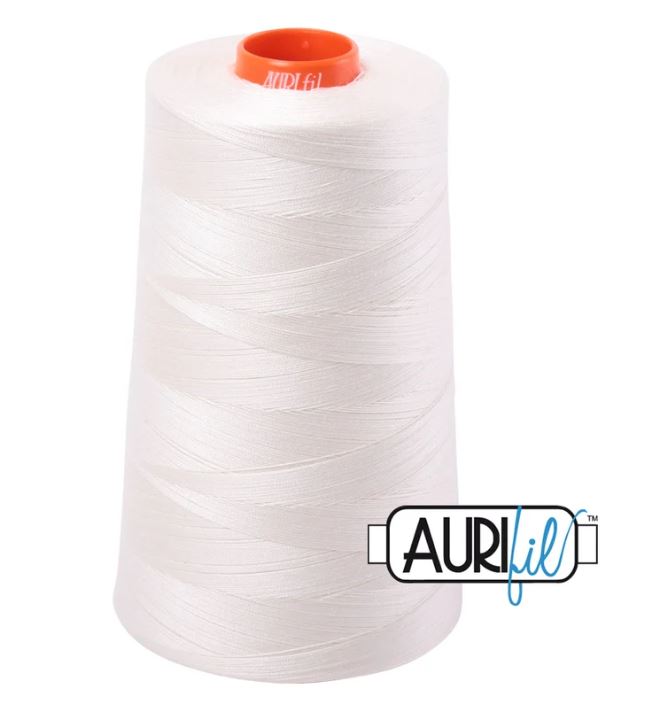 Aurifil Mako 50wt Cotton Thread Cone - 2026 Chalk