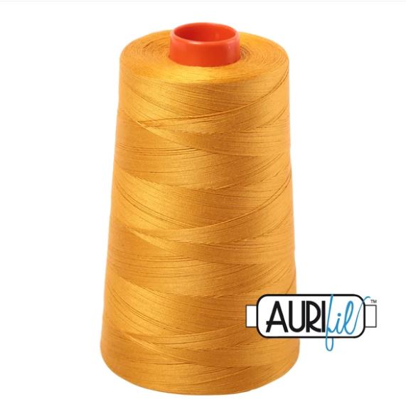 Aurifil Mako 50wt Cotton Thread Cone - 2140 Orange Mustard