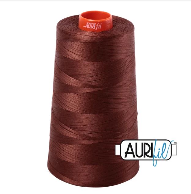 Aurifil Mako 50wt Cotton Thread Cone - 2360 Chocolate