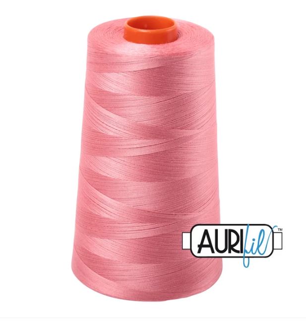 Aurifil Mako 50wt Cotton Thread Cone - 2435 Peachy Pink