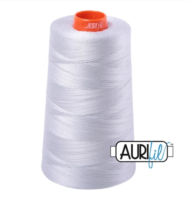 Aurifil Mako 50wt Cotton Thread Cone - 2600 Dove