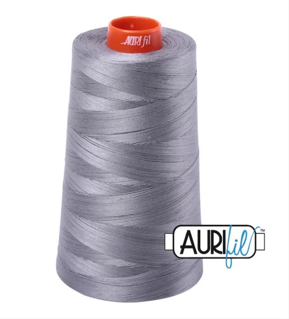 Aurifil Mako 50wt Cotton Thread Cone - 2605 Grey