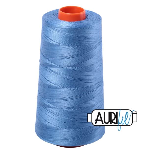 Aurifil Mako 50wt Cotton Thread Cone - 2725 Light Wedgewood