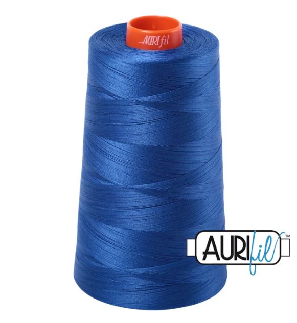 Aurifil Mako 50wt Cotton Thread Cone - 2735 Medium Blue