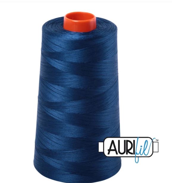 Aurifil Mako 50wt Cotton Thread Cone - 2783 Medium Delft Blue