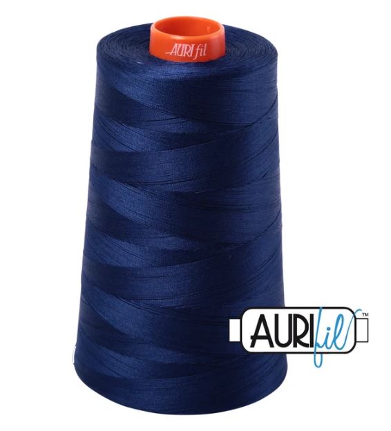 Aurifil Mako 50wt Cotton Thread Cone - 2784 Dark Navy