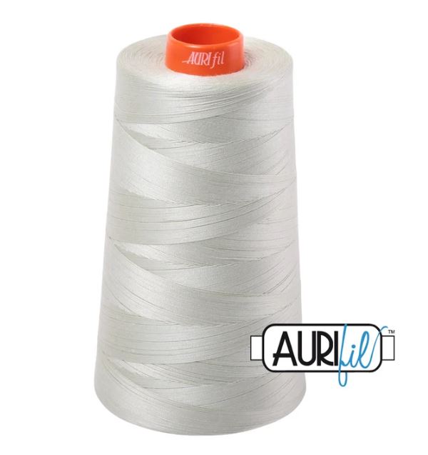 Aurifil Mako 50wt Cotton Thread Cone - 2843 Light Grey Green