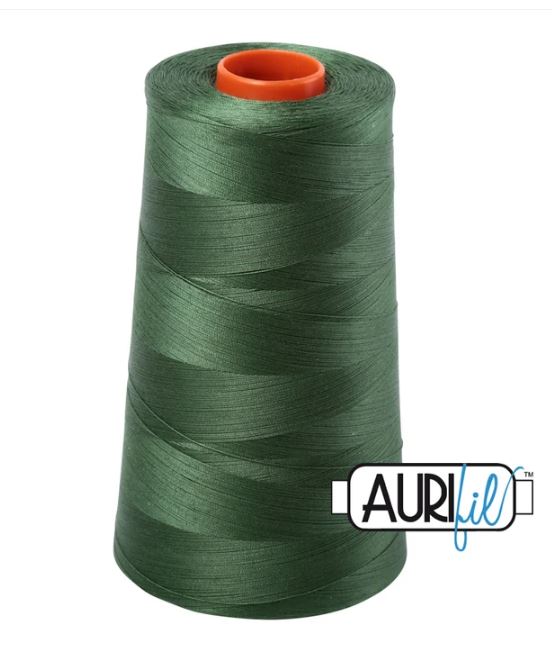 Aurifil Mako 50wt Cotton Thread Cone - 2890 Very Dark Grass Green