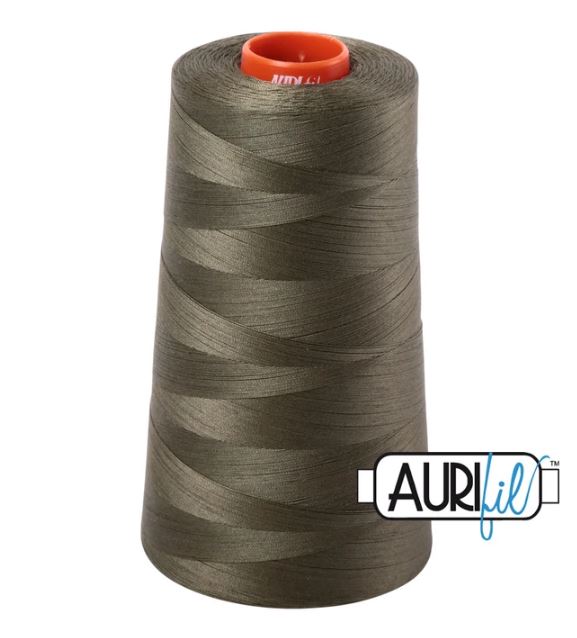 Aurifil Mako 50wt Cotton Thread Cone - 2905 Army Green
