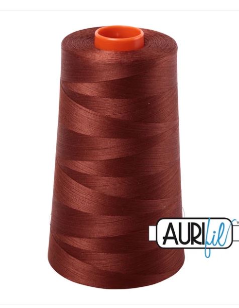 Aurifil Mako 50wt Cotton Thread Cone - 4012 Copper Brown
