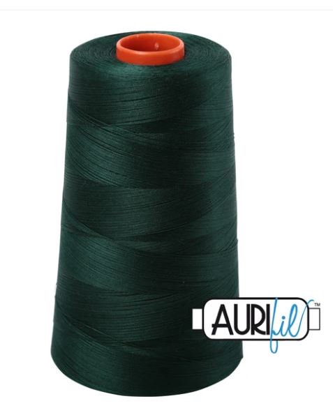 Aurifil Mako 50wt Cotton Thread Cone - 4026 Forest Green