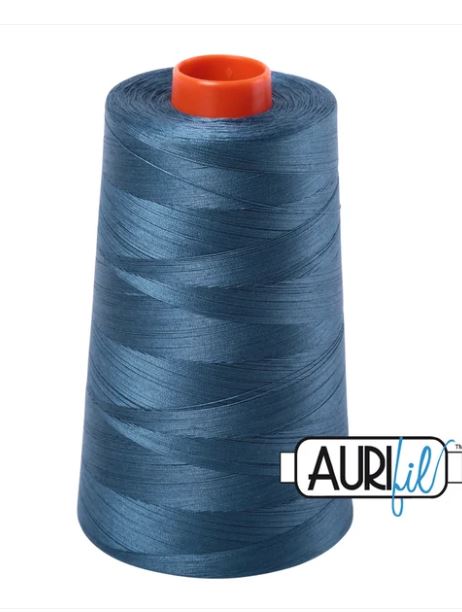 Aurifil Mako 50wt Cotton Thread Cone - 4644 Smoke Blue