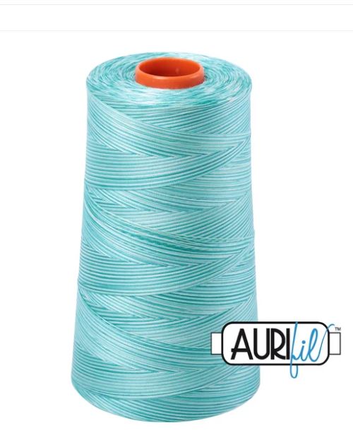 Aurifil Mako 50wt Cotton Thread Cone - 4654 Turquoise Foam