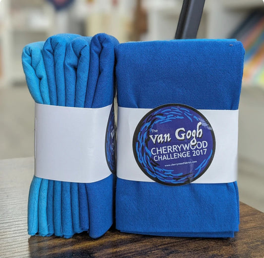 CHERRYWOOD Hand Dyed Fabrics - Fat Quarter Bundle - 4pc -Van Gogh Medley