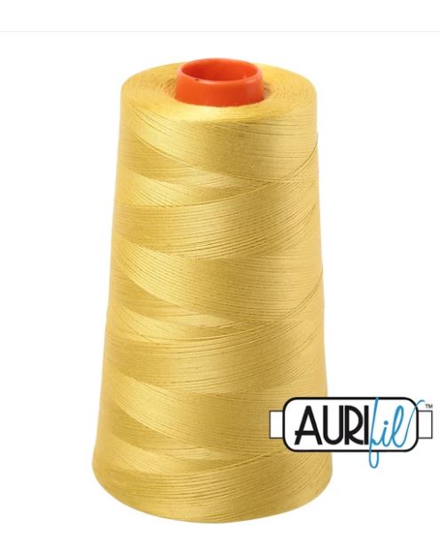 Aurifil Mako 50wt Cotton Thread Cone - 5015 Gold Yellow