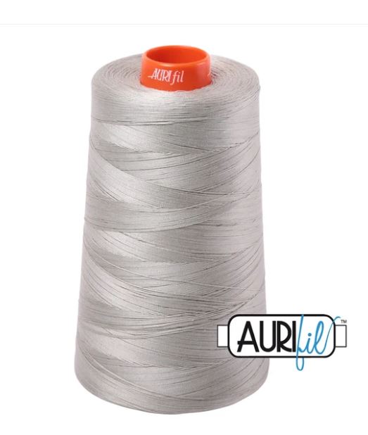 Aurifil Mako 50wt Cotton Thread Cone - 5021 Light Grey