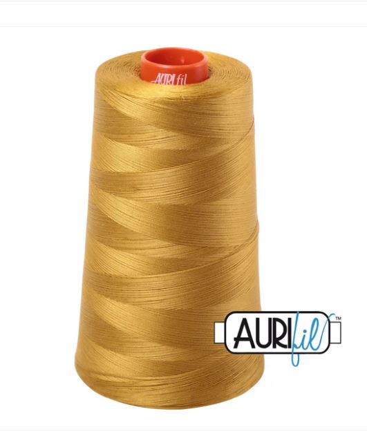 Aurifil Mako 50wt Cotton Thread Cone - 5022 Mustard
