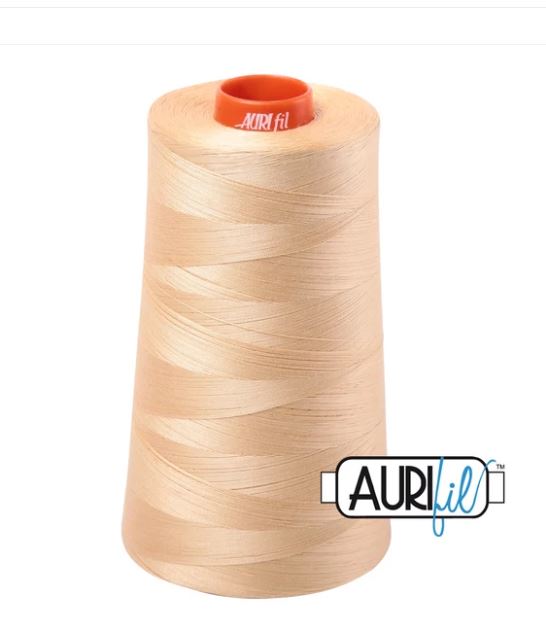Aurifil Mako 50wt Cotton Thread Cone - 6001 Light Caramel