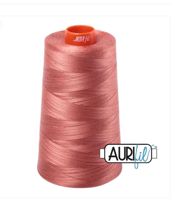 Aurifil Mako 50wt Cotton Thread Cone - 6728 Cinnabar