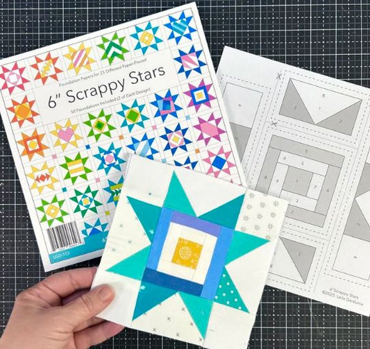 6" Scrappy Stars Foundation Pad by Leila Gardunia LGD-113
