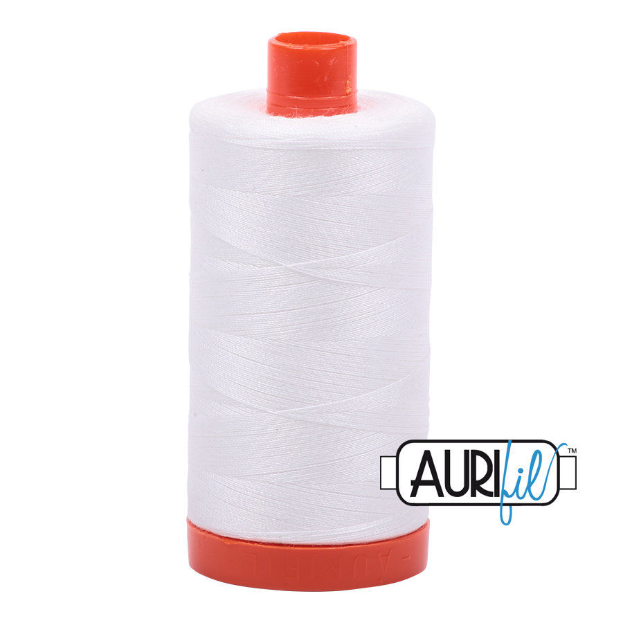 Aurifil Cotton Thread : Color 2021 Natural White Valdani perle cotton size 12 thread spool for quilting and embroidery