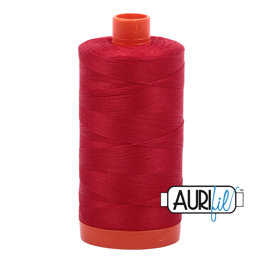 Aurifil Cotton Thread : Color 2250 Red Valdani perle cotton size 12 thread spool for quilting and embroidery