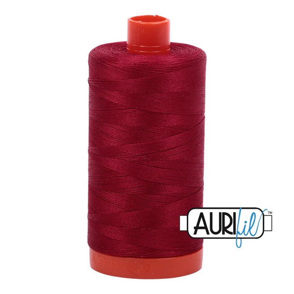 Aurifil Cotton Thread : Color 2260 Red Wine Valdani perle cotton size 12 thread spool for quilting and embroidery