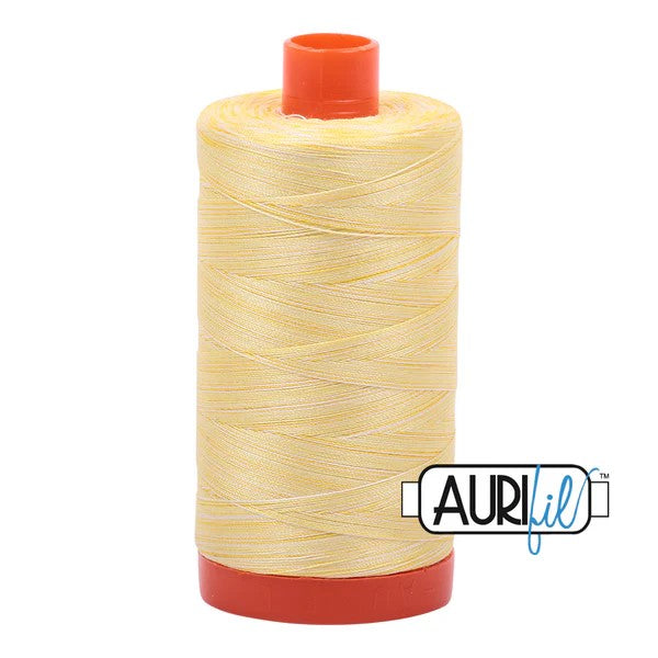Aurifil Cotton Thread : Color 3910 Lemon Ice Valdani perle cotton size 12 thread spool for quilting and embroidery