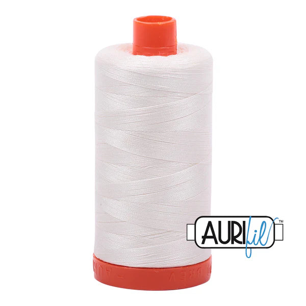 Aurifil Cotton Thread : Color 2026 Chalk Valdani perle cotton size 12 thread spool for quilting and embroidery
