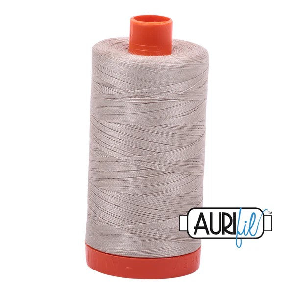Aurifil Cotton Thread : Color 6711 Pewter Valdani perle cotton size 12 thread spool for quilting and embroidery