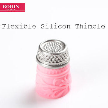 Bohin 91731 Silicon Thimble with Steel Top Size Small (14MM) Pink