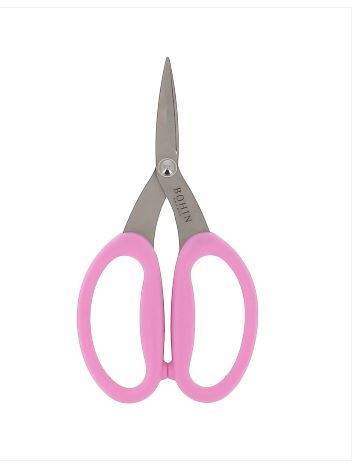 Bohin Precision Micro-Serrated Scissors 6 3/4" - Pink