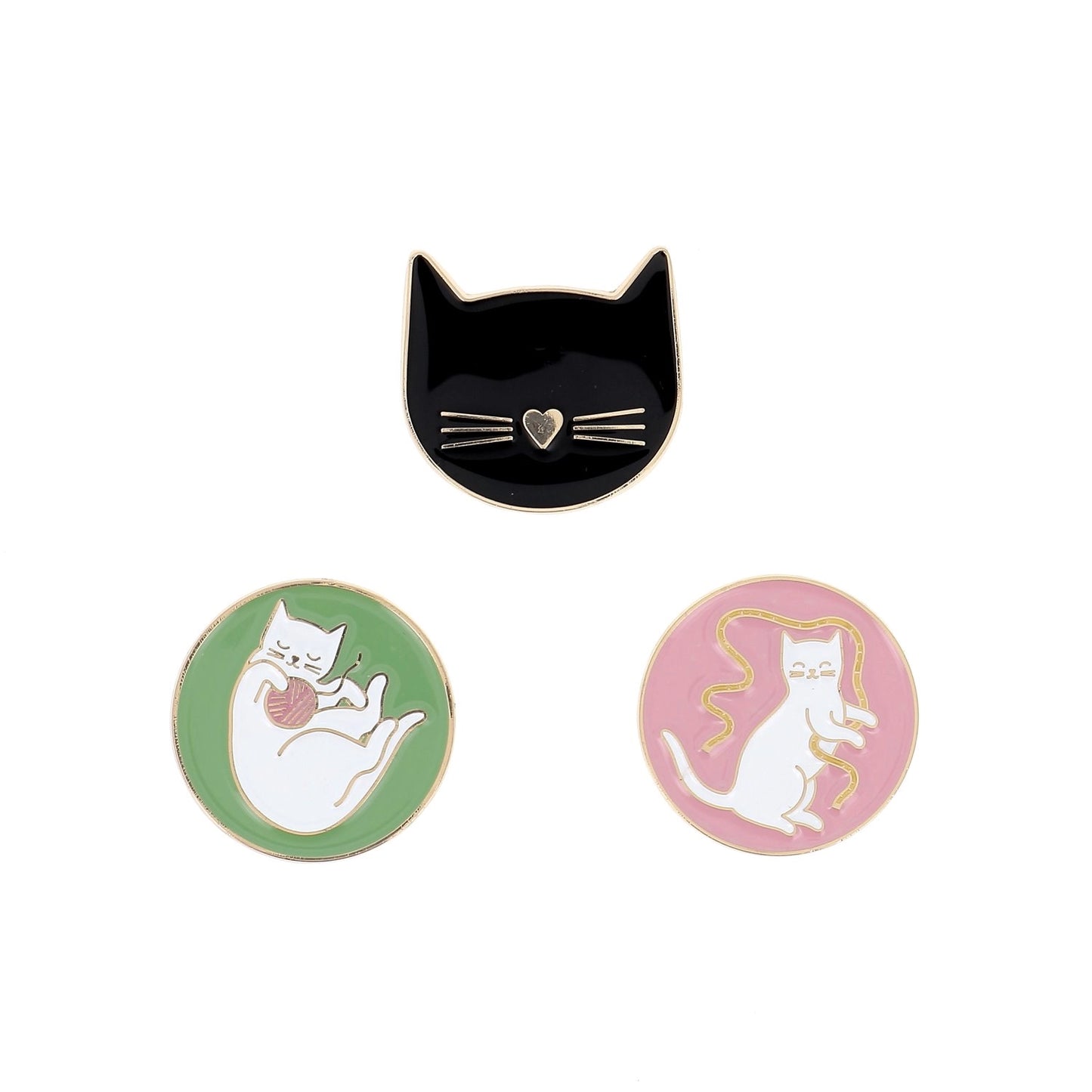Bohin Needle Minders - Audrey Jeannie Collection - Ribbon Cat / Pink