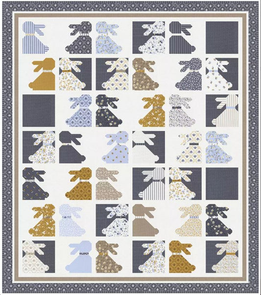 Bunny Kiss Quilt Pattern by Coach House Design CHD2455 / 62″ x 72″ (Lap Quilt)