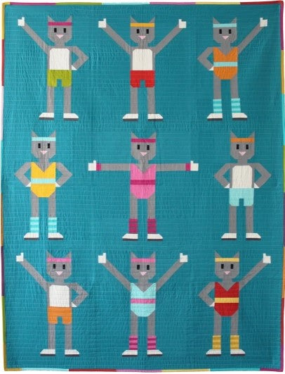 Catrobics - Cats Movin' & Groovin' Pattern - Art East Quilting Co.