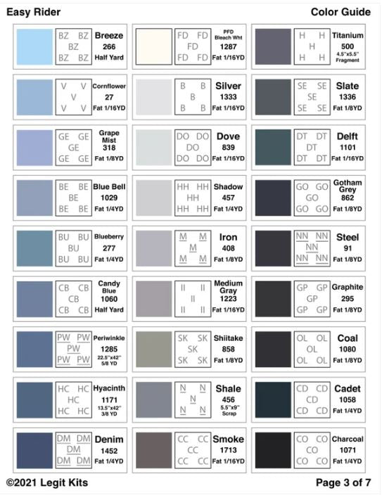 Legit Kits Easy Rider Pattern | Special Order