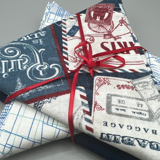 3 Piece - Fat Quarter Bundle with Paris Print