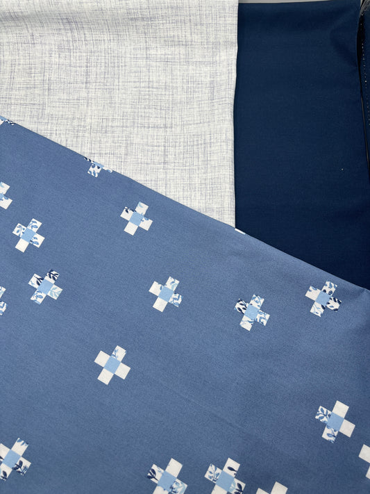 3 Piece - Fat Quarter Bundle / Blue Bundle