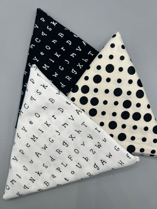 3 Piece - Fat Quarter Bundle /Black & White Bundle 1