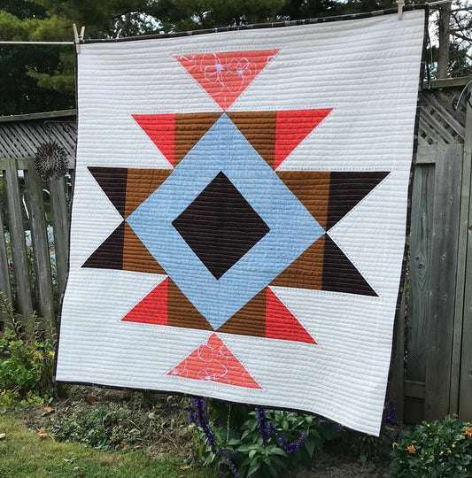 Baby Squash Blossom Pattern - Baby Quilt Pattern / designed by Lorna Costantini