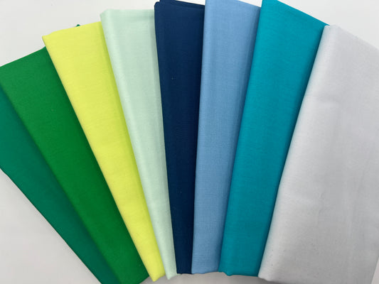 Cool & Moody- 8 Piece Fat Quarter Bundle - Art Gallery Pure Solids