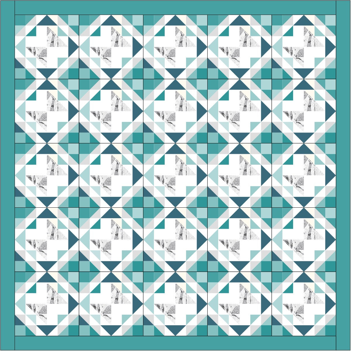 Flutter Quilt Pattern / 3 Sizes (Baby, Lap, Queen) / Designed by Lorna Costantini