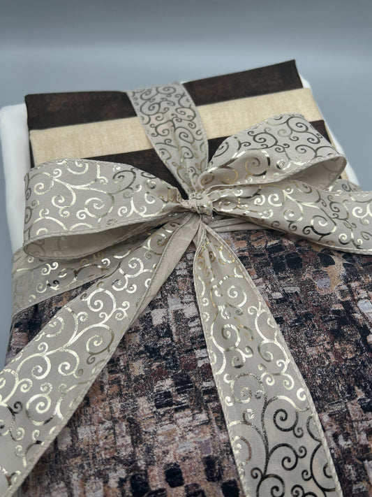 Sorella Queen Size Quilt Kit Version 6 - in Brown Fusion print with original pattern by Lorna Costantini