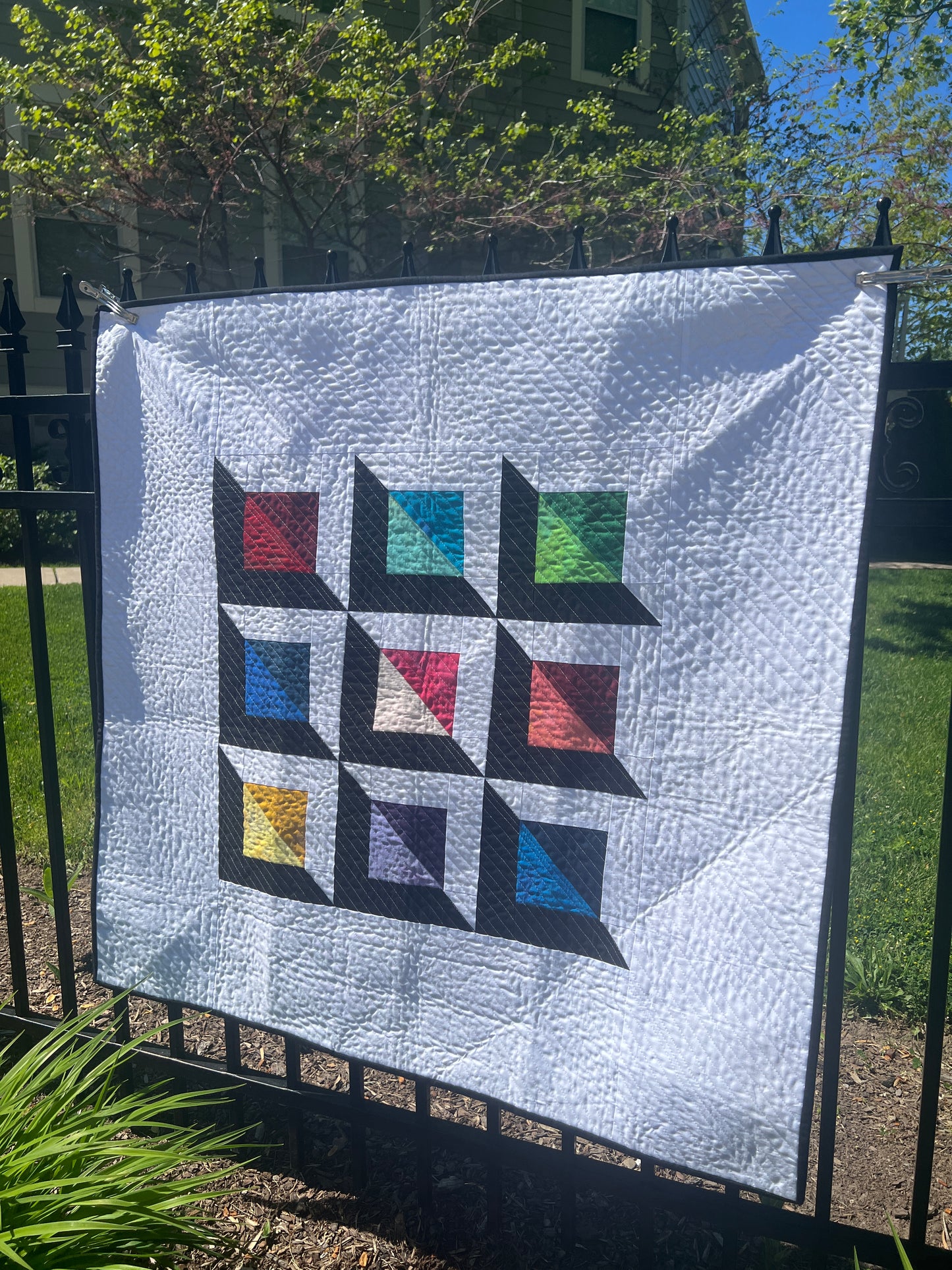 "Pointed" Rainbow Baby Quilt Kit; Original Pattern design by Lorna Costantini