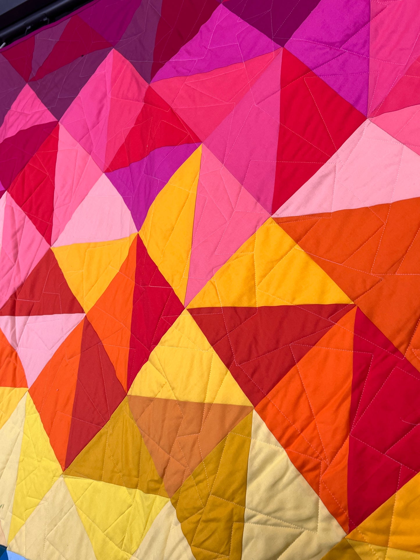 Sun Salutations Quilt Kit in Throw Size w/ Kona Cottons / Pattern by Whole Circle Studio